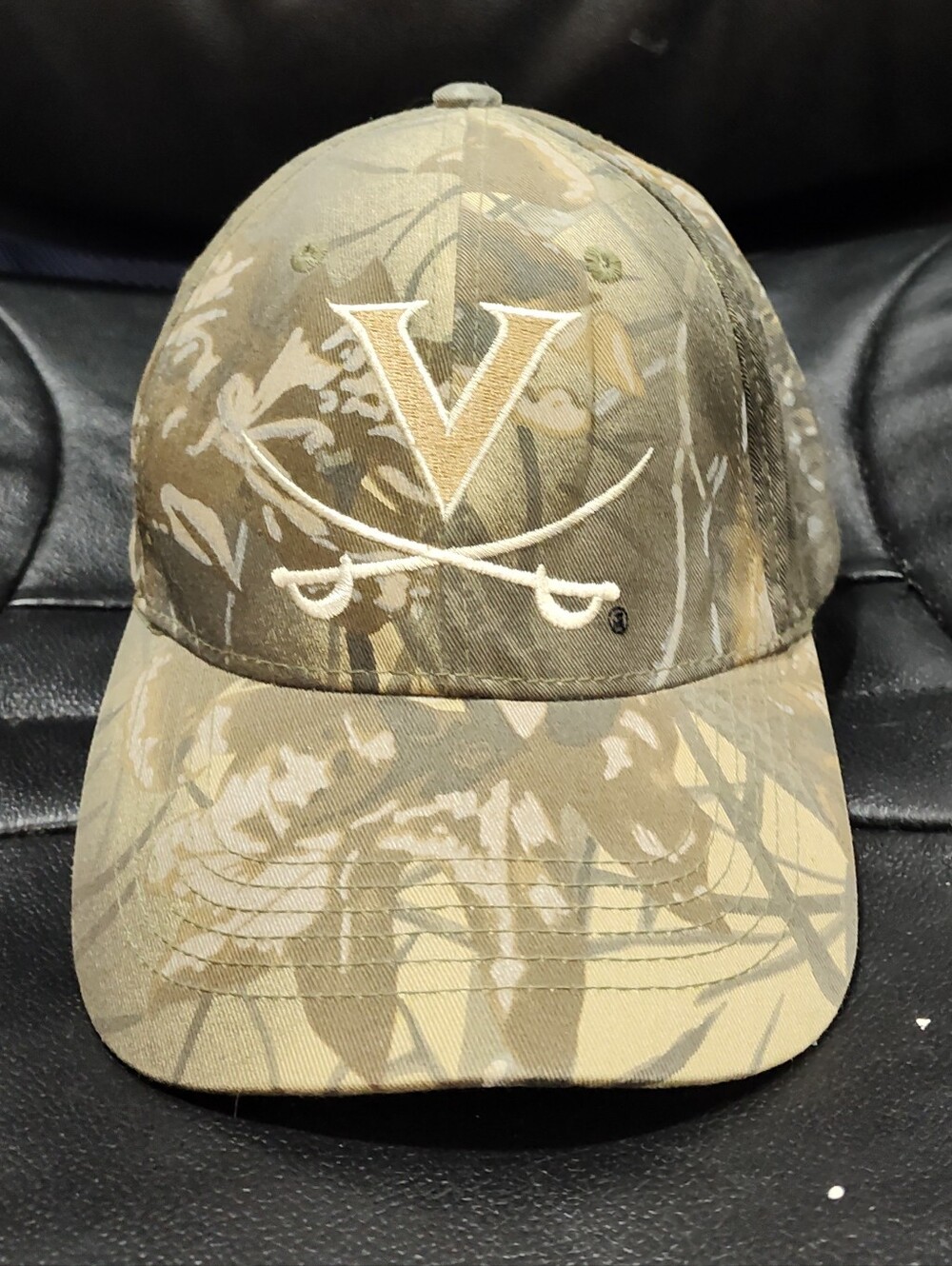 University Of Virginia UVA Cavaliers Logo Camo Baseball Hat Cap One Size, Beige